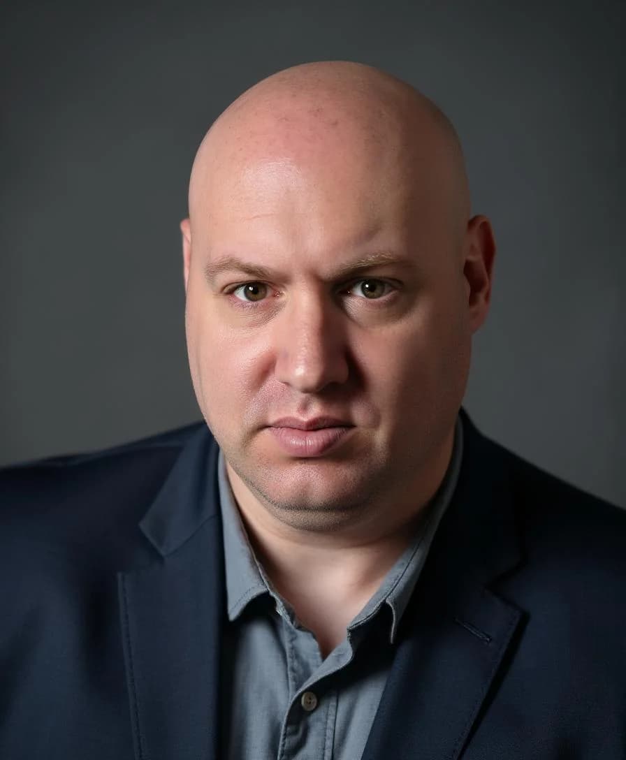 Joel R Klemmer studio headshot with direct gaze and neutral background