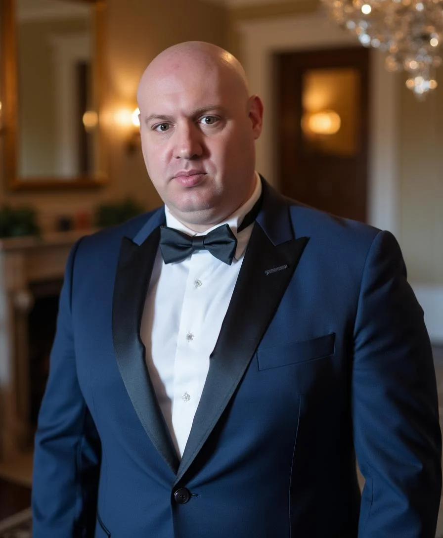 Joel R Klemmer formal studio portrait with balanced lighting and composed executive stance