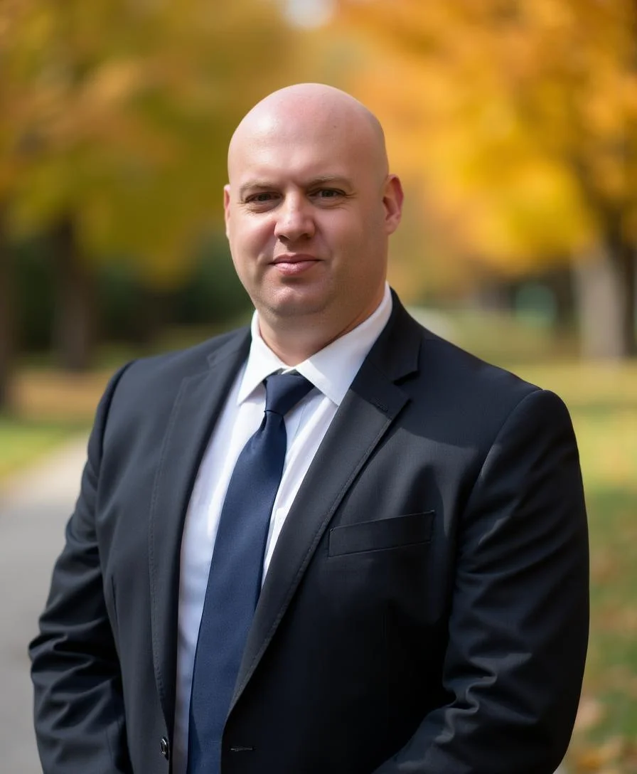 Joel R Klemmer executive studio portrait maintaining quiet authority tone