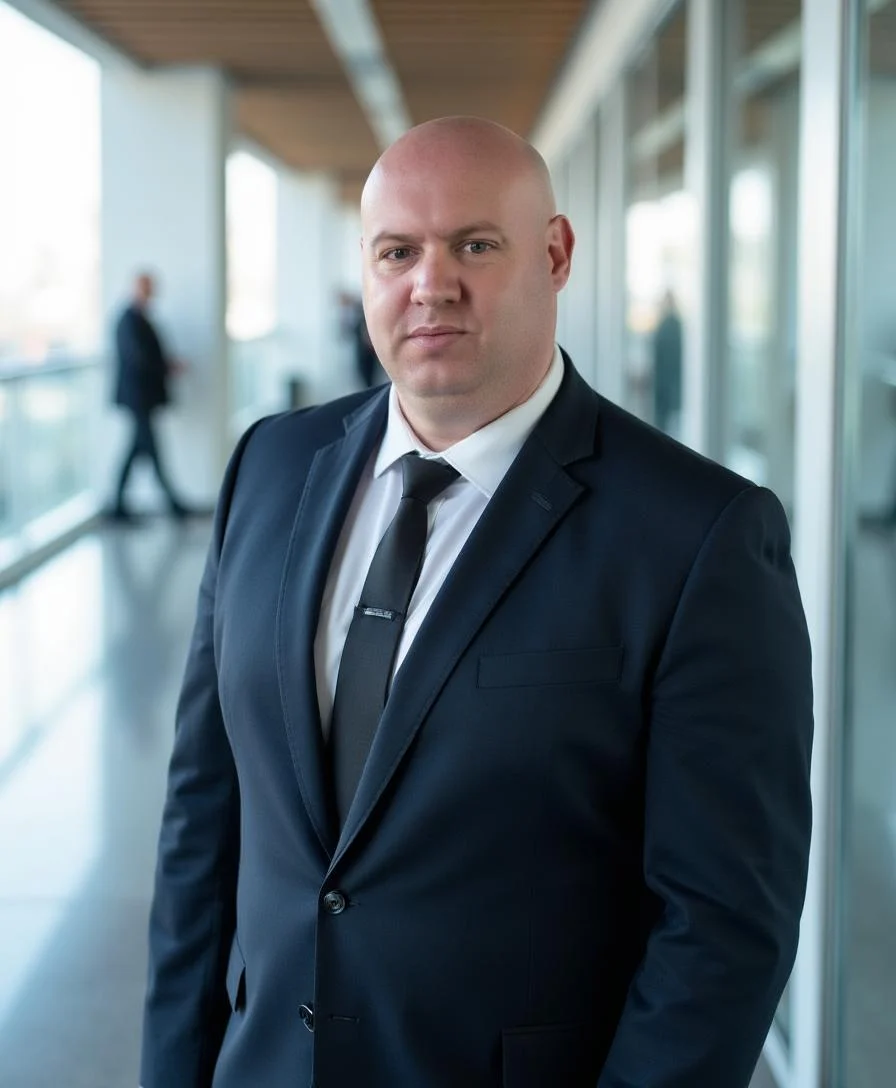 Joel R Klemmer composed executive portrait reinforcing institutional continuity