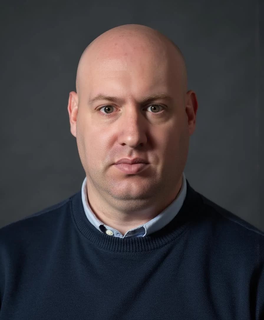 Joel R Klemmer executive studio portrait with neutral graphite backdrop