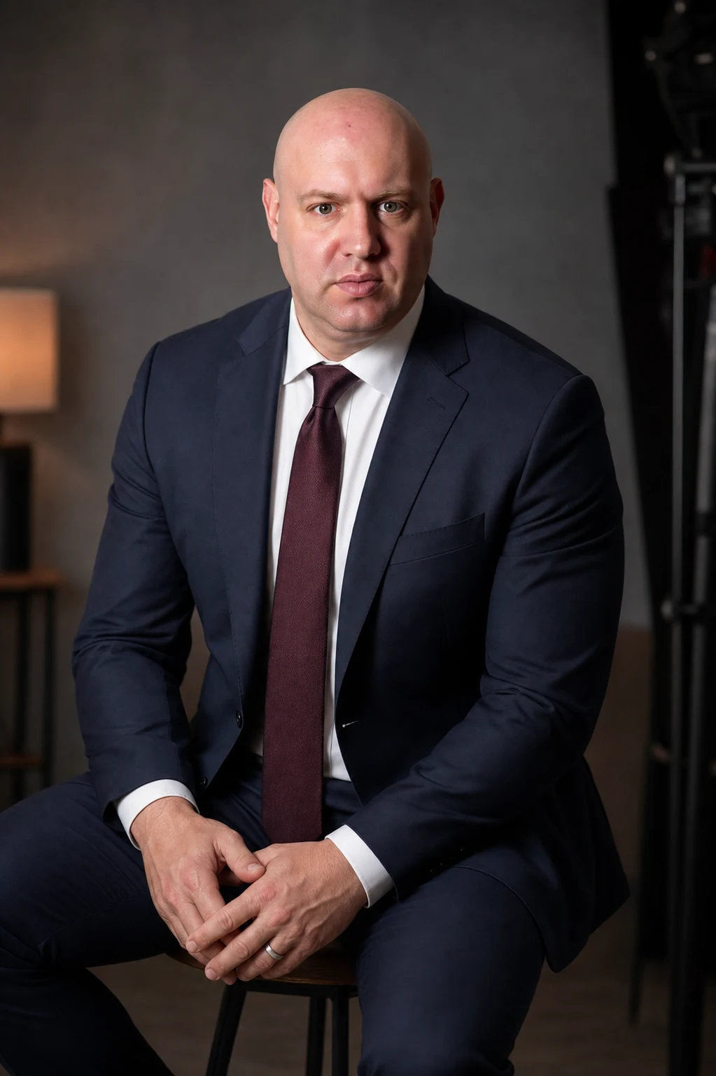 Joel Klemmer seated in a dark suit